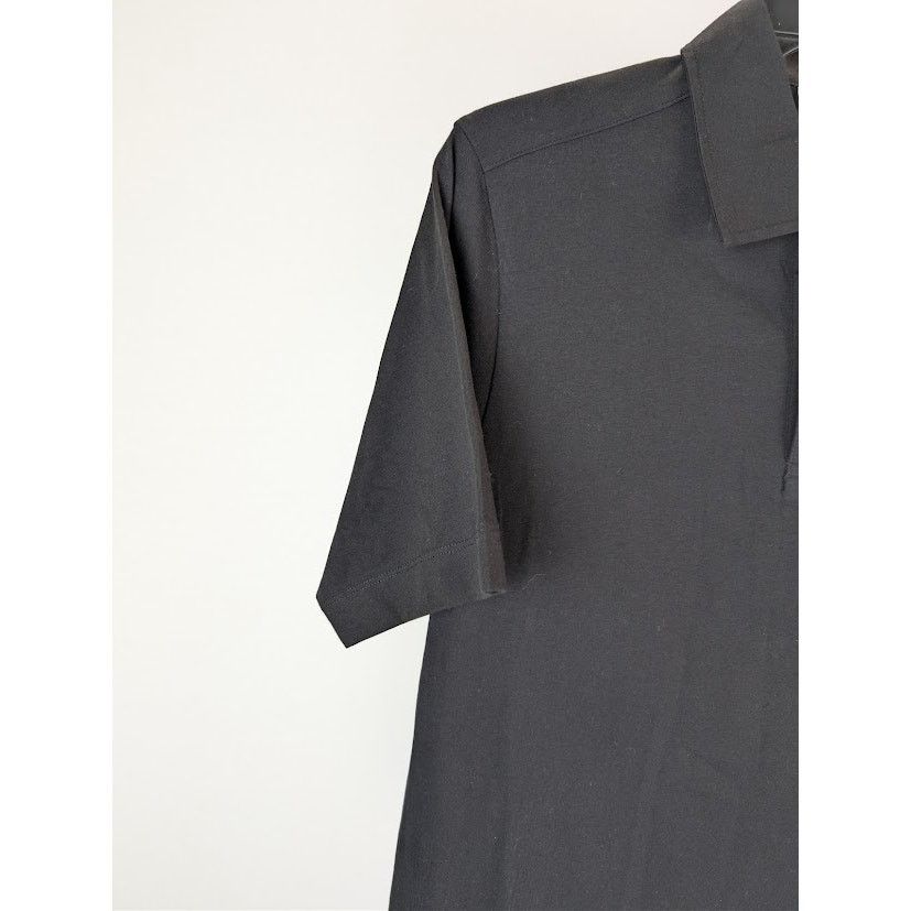 Dries Van Noten o1rshd1 Men's Solid Polo Shirt in Black Size US M / EU 48-50 / 2 - 6 Thumbnail