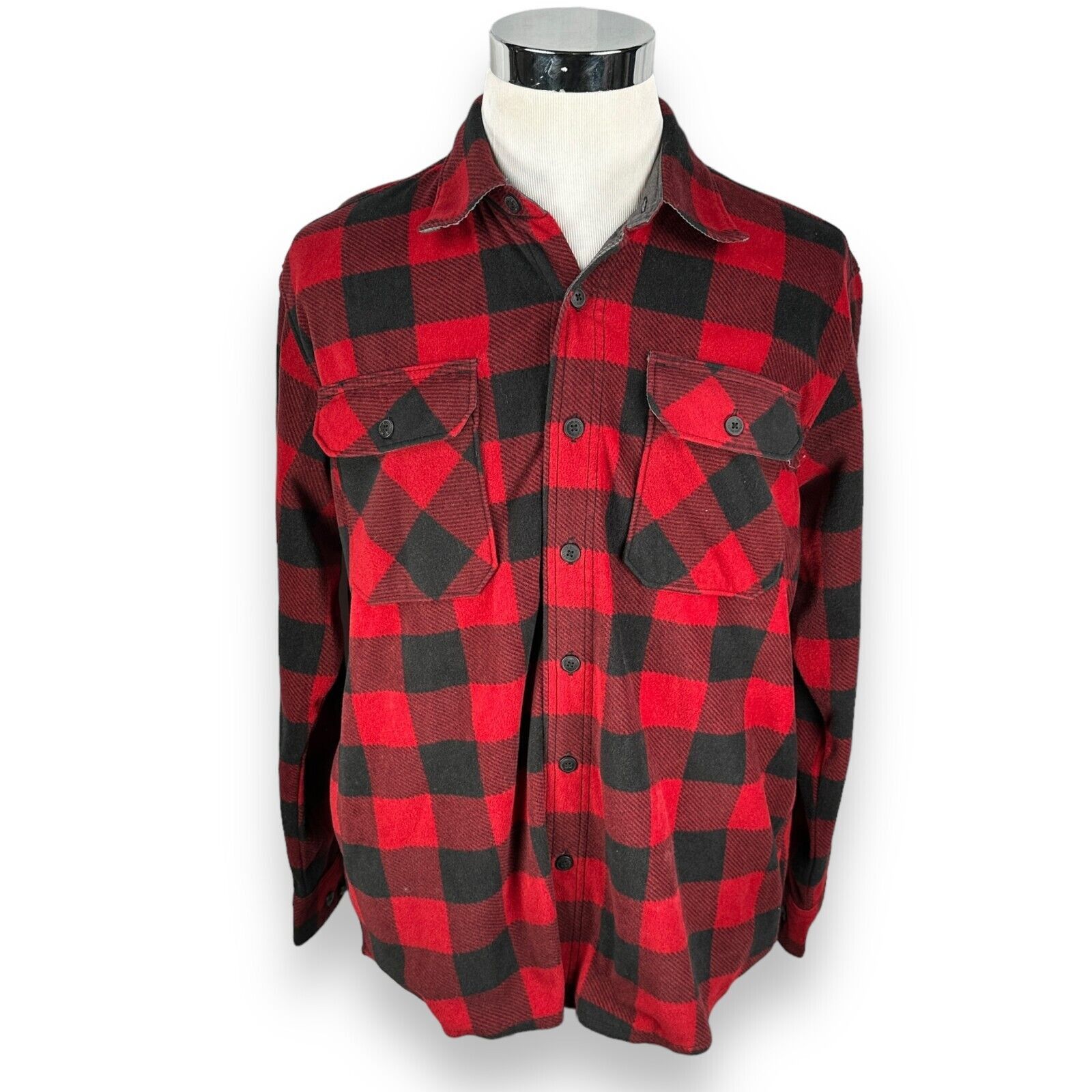 Wrangler Wrangler Fleece Flannel Shirt Men Large Red Black Check Size US L / EU 52-54 / 3 - 1 Thumbnail