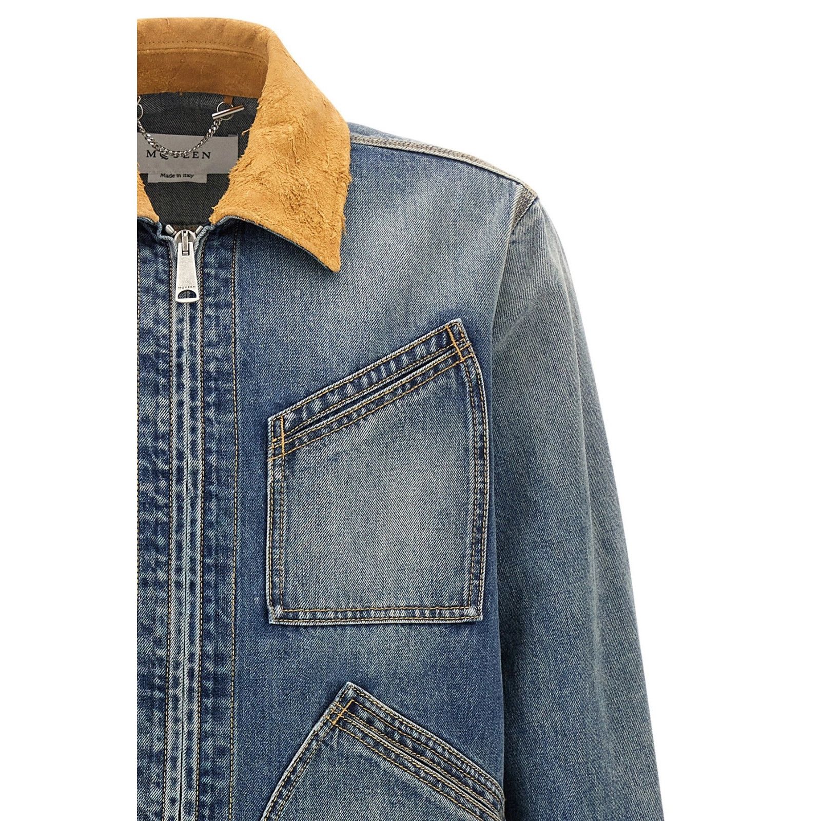 Alexander McQueen ALEXANDER MCQUEEN Blue Denim Jacket New & Authentic (Men's s Size US M / EU 48-50 / 2 - 3 Thumbnail