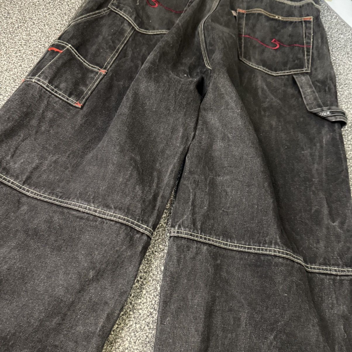 If Six Was Nine Triple 5 Soul Faded Black Baggy Crazy Jeans Size US 36 / EU 52 - 7 Thumbnail