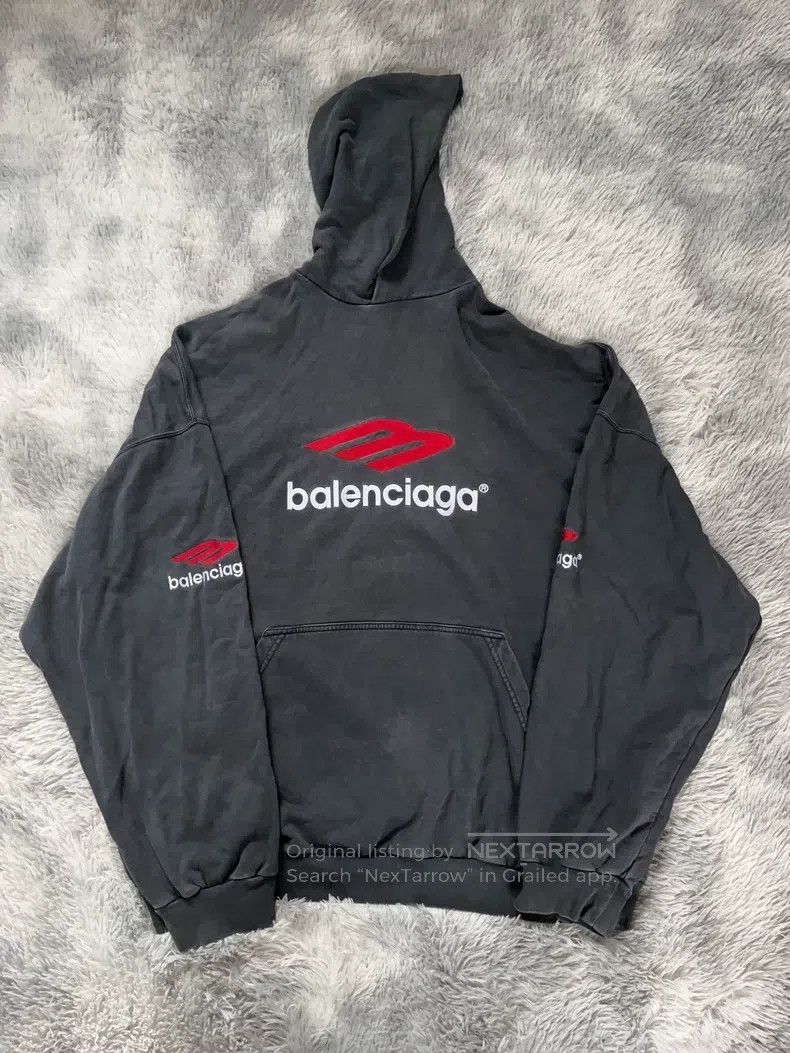 Balenciaga Balenciaga Racing 3B Embroidered Hooded Sweatshirt Jacket Size US XL / EU 56 / 4 - 1 Thumbnail