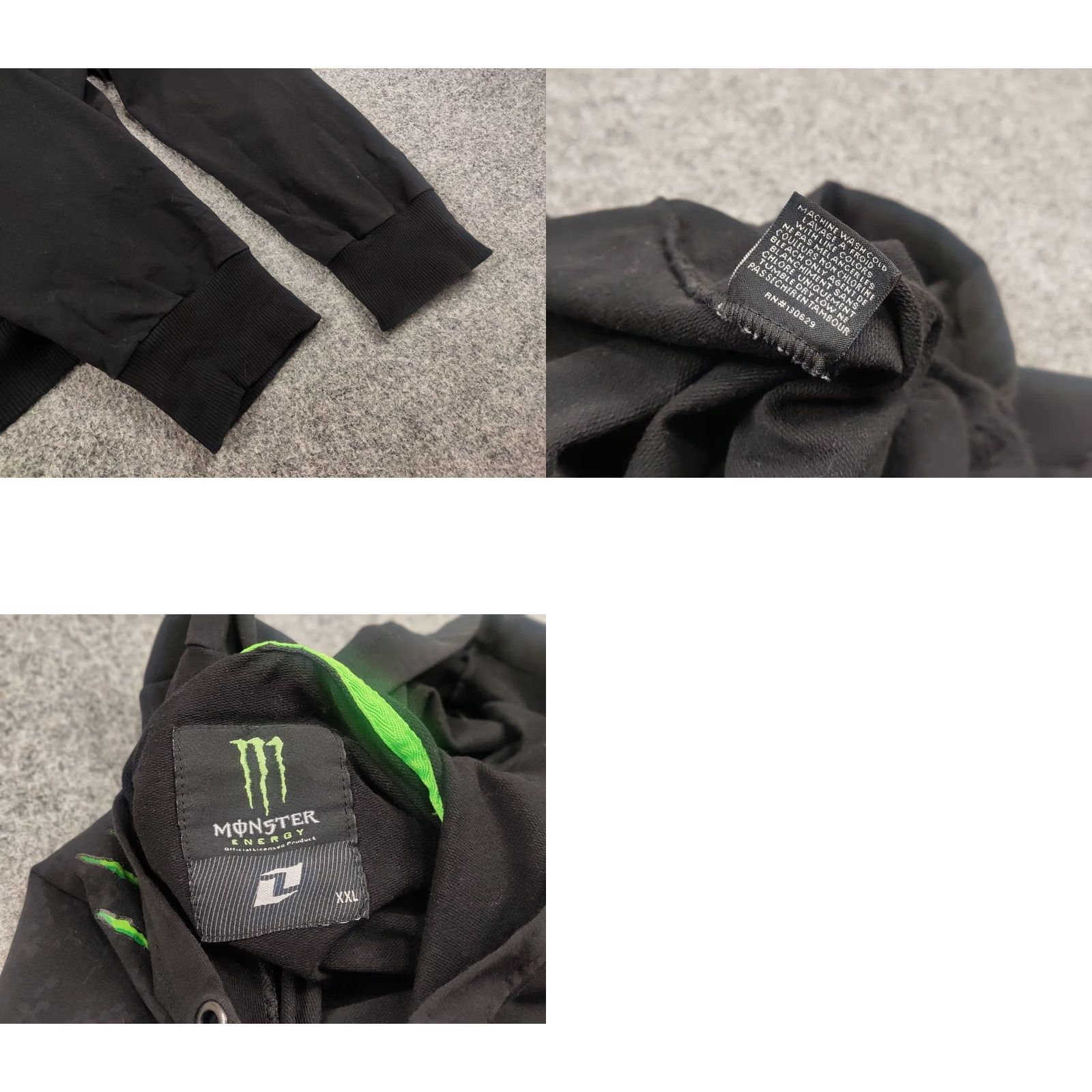 Logo 7 VINTAGE Monster Energy Hoodie Racing Black Logo Y2K Style Size US L / EU 52-54 / 3 - 9 Thumbnail