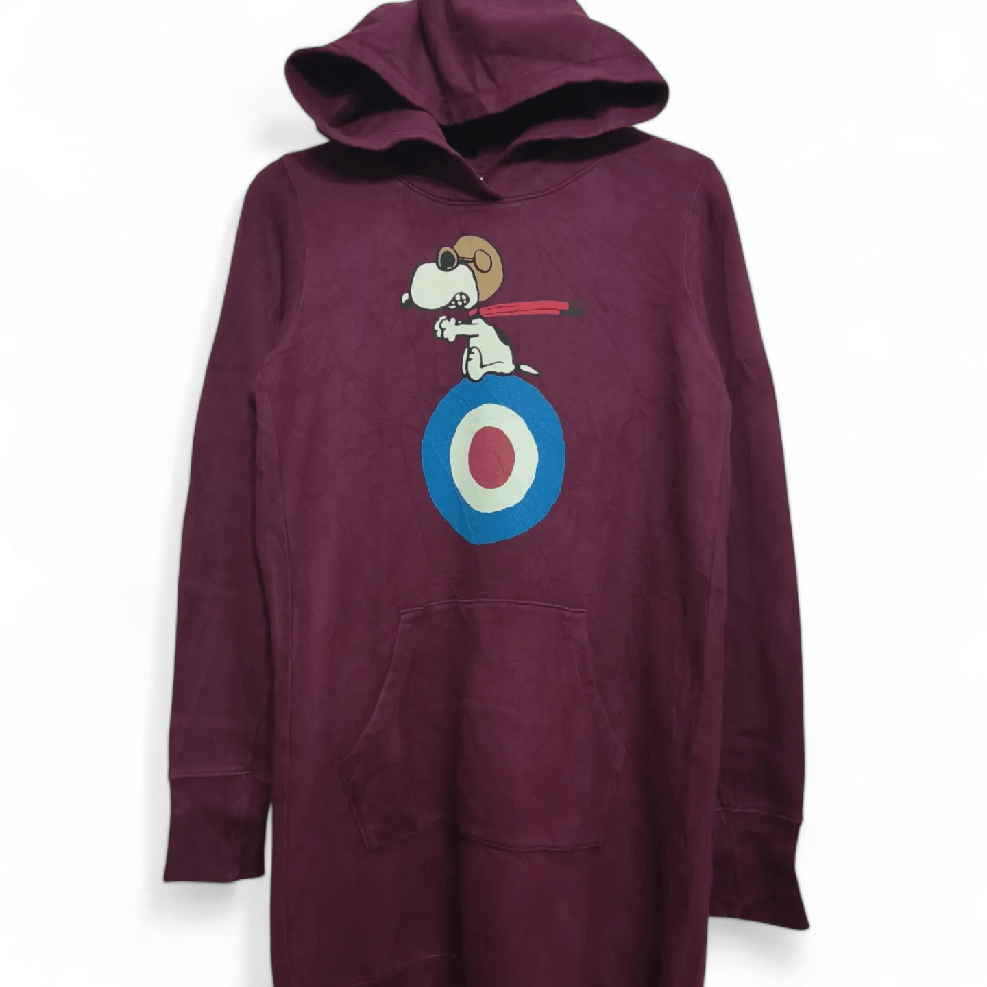 Japanese Brand Uniqlo x Peanuts Women Long Dress Maroon Hoodie Jacket Size S / US 4 / IT 40 - 4 Thumbnail