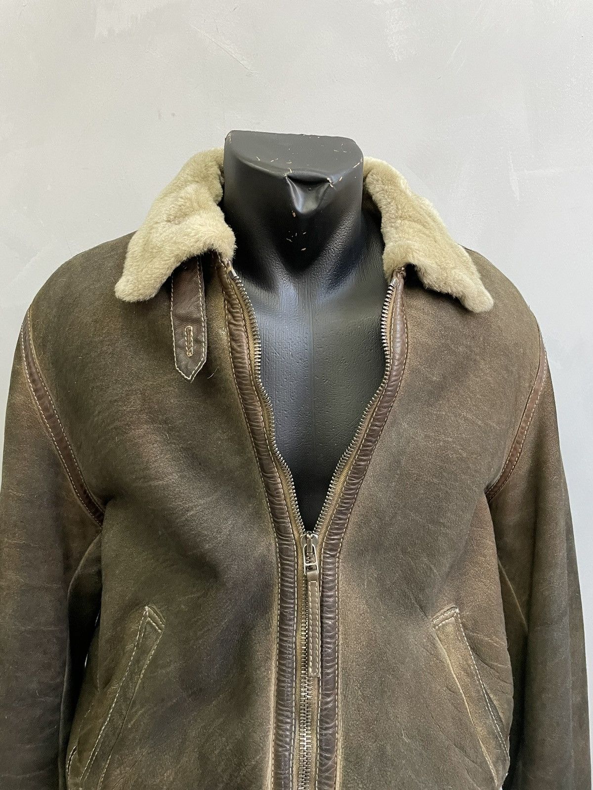 Japanese Brand Rare Italian sheepskin leather avant garde leather jacket Size US M / EU 48-50 / 2 - 2 Thumbnail