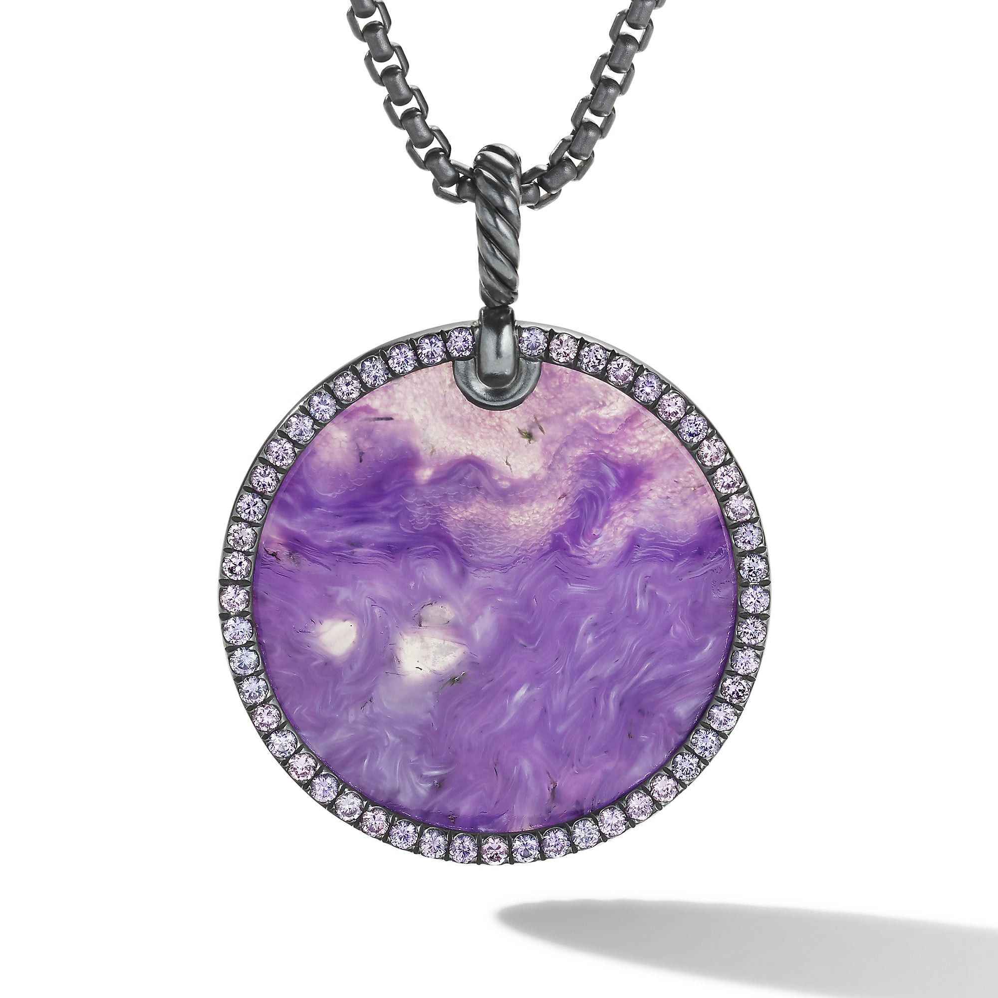 David Yurman o1w1db10525 D17025 Pendant in Blackened Silver with Sapphire Size ONE SIZE - 1 Thumbnail