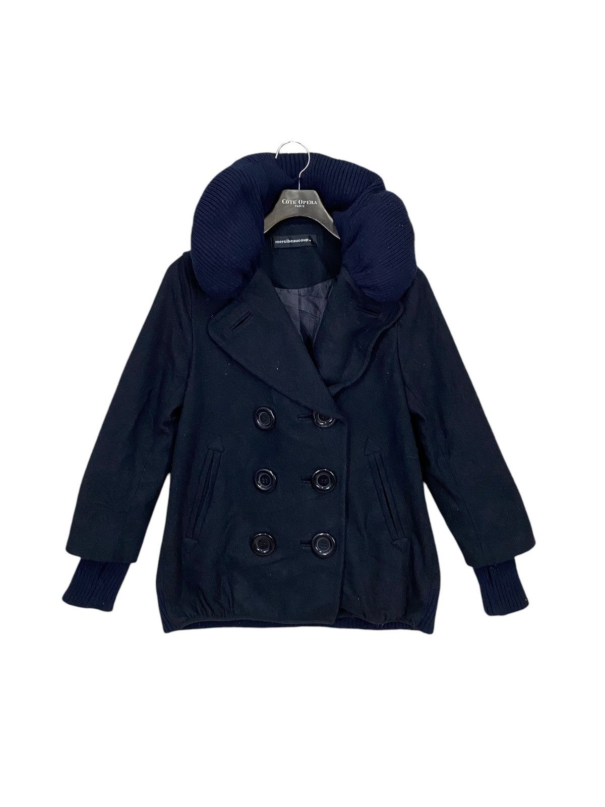 Issey Miyake × Japanese Brand × mercibeaucoup Vintage mercebuecoup issey miyake wool jacket peacoat Size US M / EU 48-50 / 2 - 1 Thumbnail