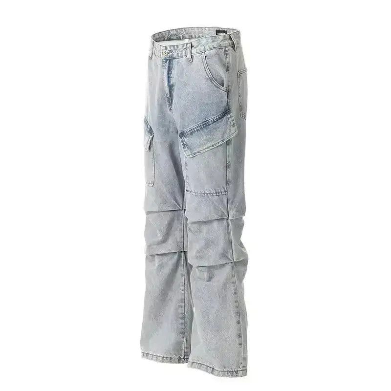 Japanese Brand Street wash frayed and distressed baggy jeans Size US 32 / EU 48 - 5 Thumbnail