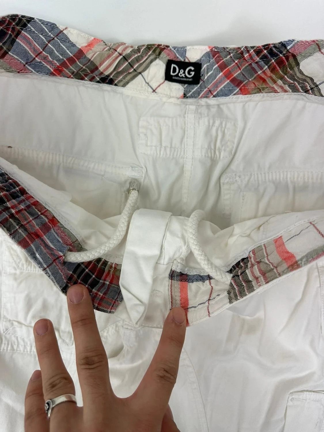 Dolce & Gabbana Dolce Gabbana SS2008 Multi Pockets White Cargo Pants Baggy Size US 40 / EU 56 - 5 Thumbnail
