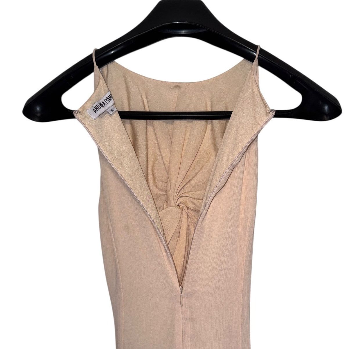 Other ,Andrea Iyamah Aminata Champagne Keyhole Halter Jumpsuit Sm Size 27" / US 4 / IT 40 - 8 Thumbnail