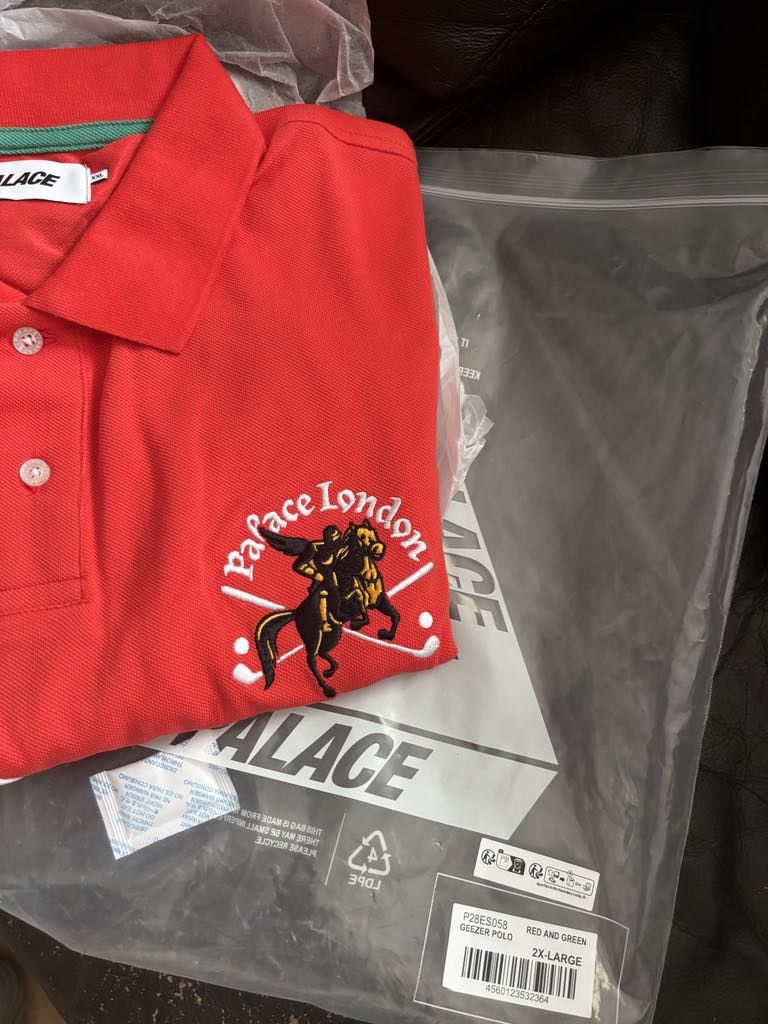 Palace Palace Geezer Polo Red/Green Size US XXL / EU 58 / 5 - 4 Thumbnail