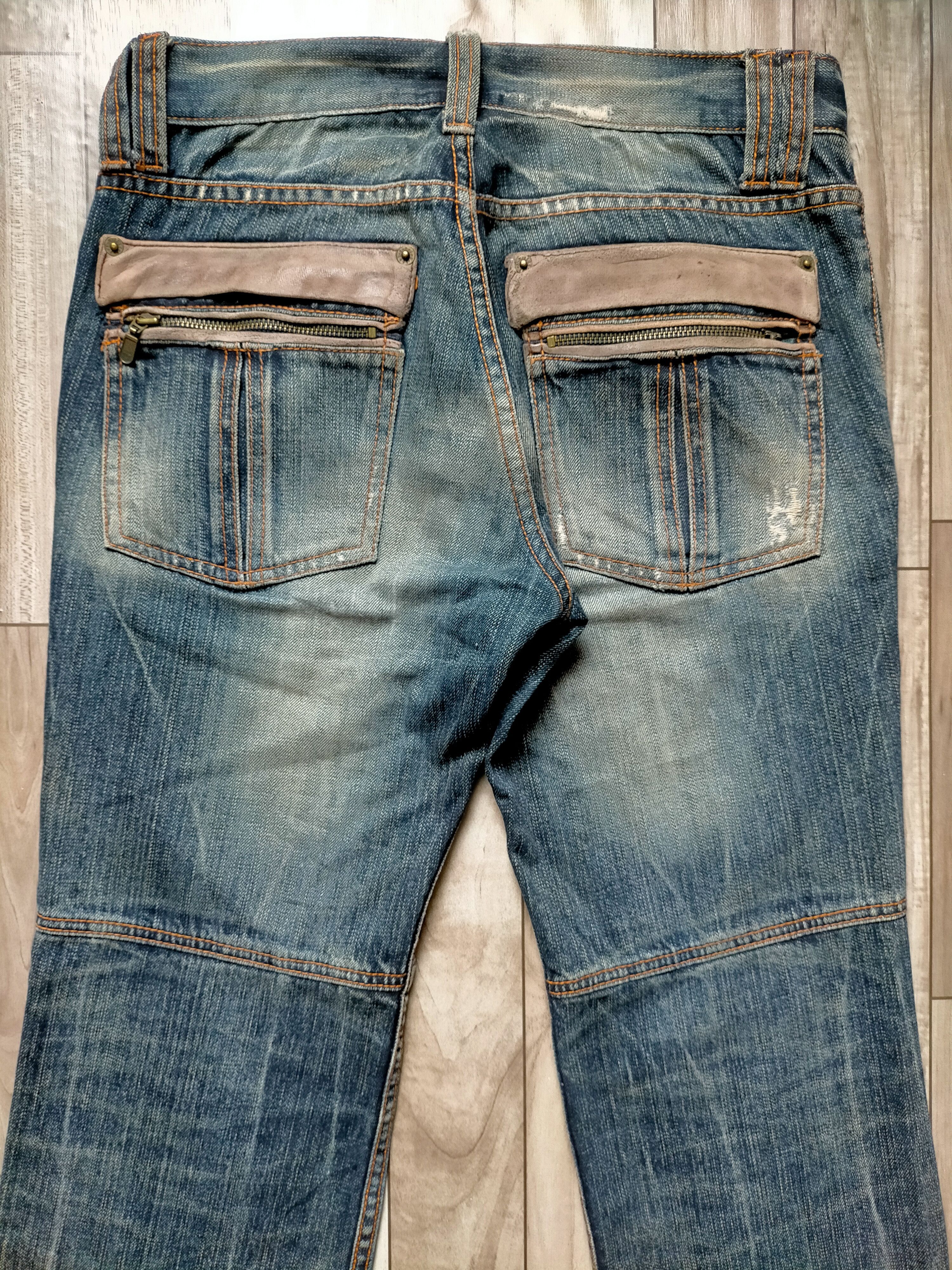 Japanese Brand × PPFM Vtg! PPFM Peyton Place jeans Cow Leather Denim Size US 30 / EU 46 - 9 Thumbnail