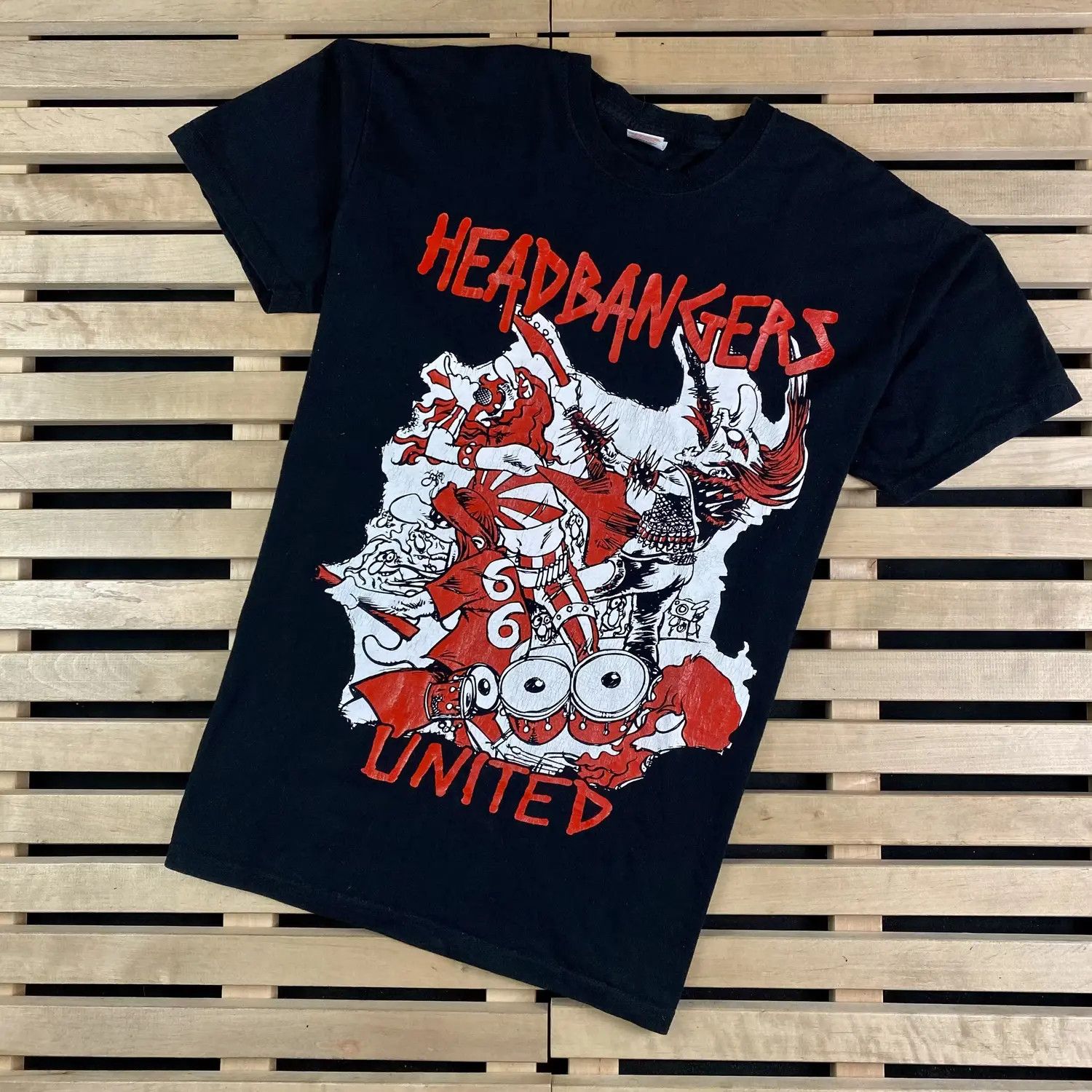 Band Tees Mens Vintage T Shirt Headbangers United Size L Size US L / EU 52-54 / 3 - 1 Thumbnail
