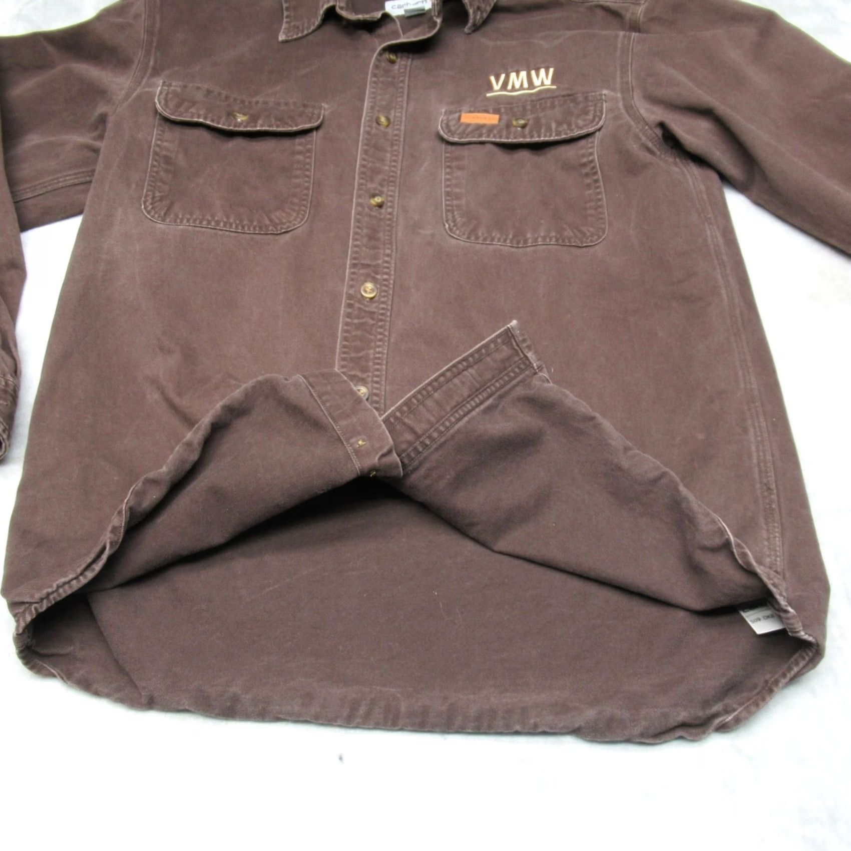 Carhartt Carhartt Shirt Mens Medium Brown Long Sleeve Work Midweight Rugged Oakman LOGO Size US M / EU 48-50 / 2 - 4 Thumbnail