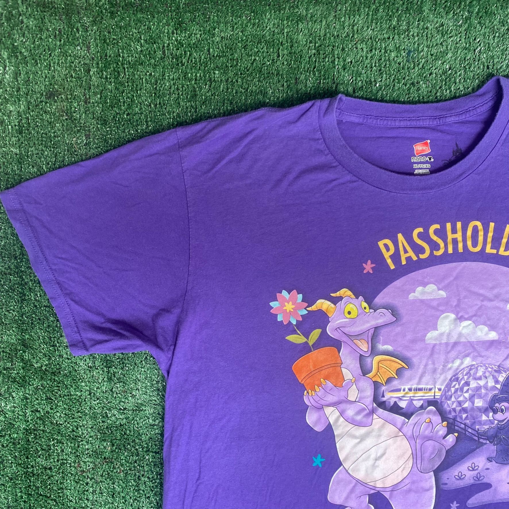 Disney Vintage Y2K Figment Dragon Shirt Disney Epcot Flower Fest Te Size US XL / EU 56 / 4 - 2 Thumbnail