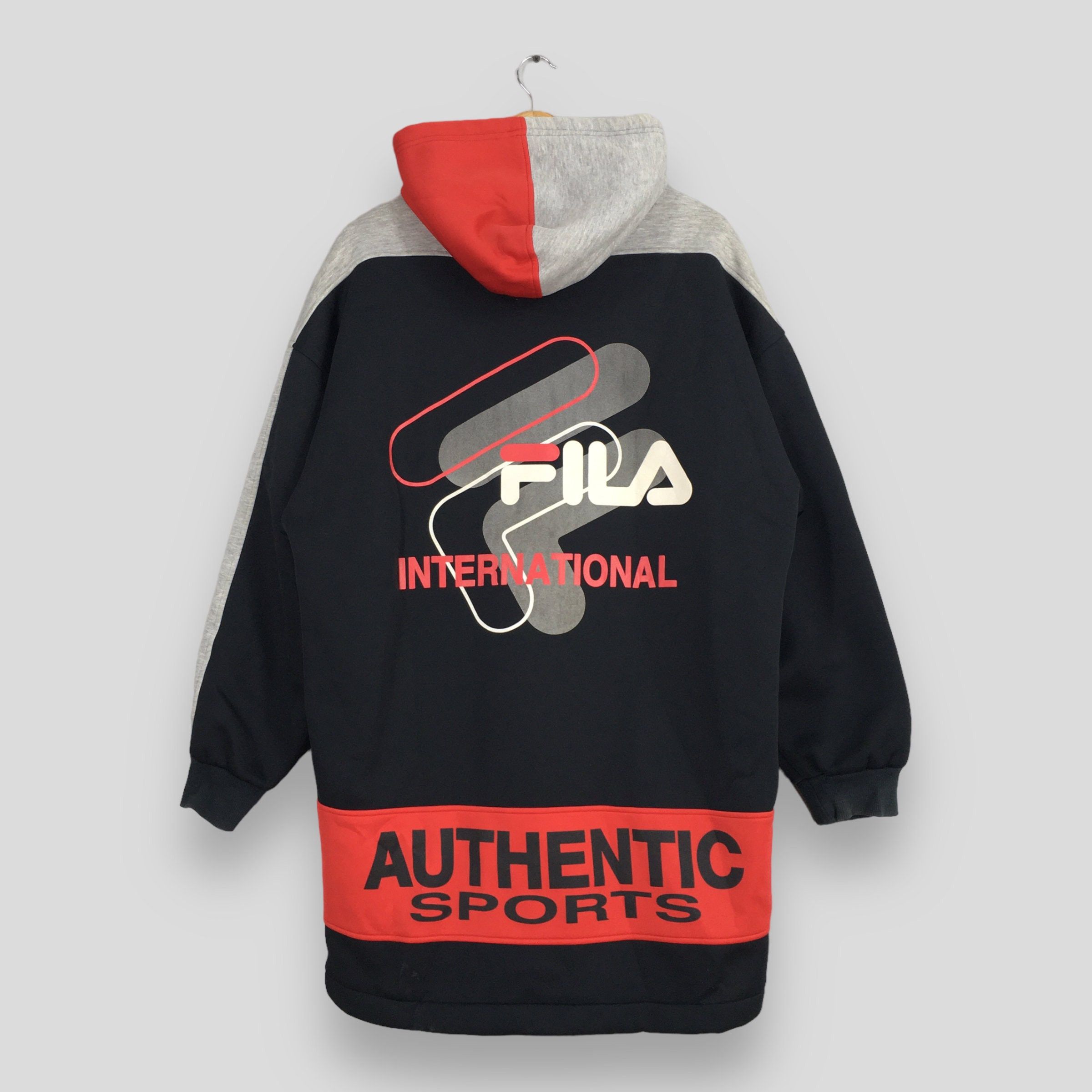 Fila Vintage 90's Fila Sherpa Hoodie Parka Winter Jacket XLarge Size US XL / EU 56 / 4 - 8 Thumbnail