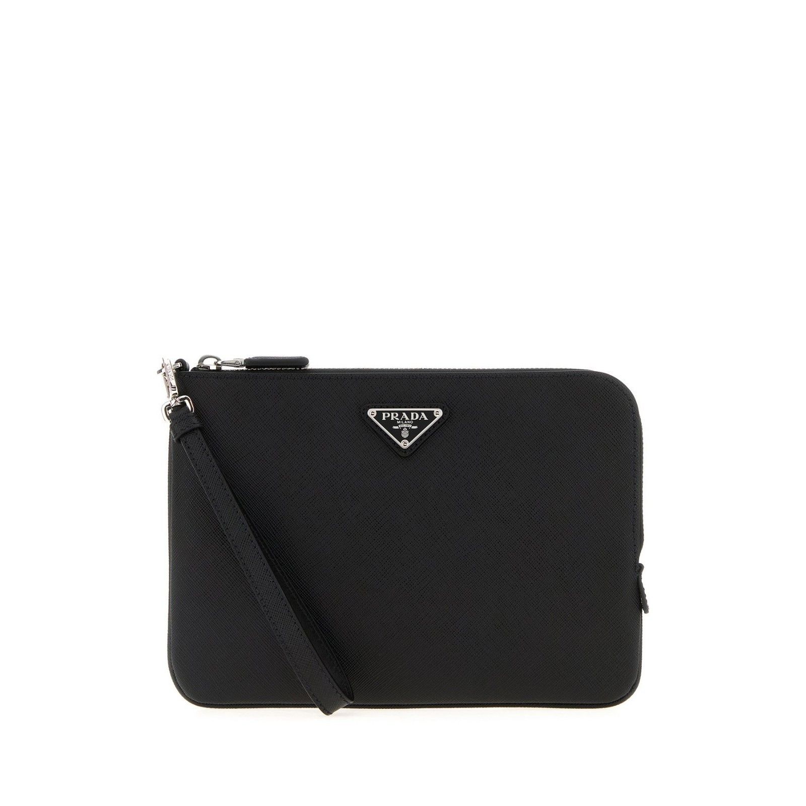 Prada Prada Black Leather Clutch New & Authentic Size ONE SIZE - 4 Thumbnail