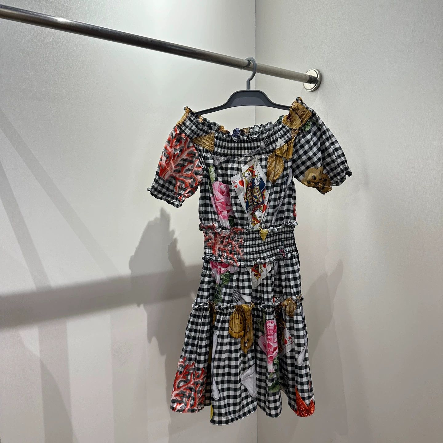 Dolce & Gabbana Dolce Gabbana Plaid Poker one-shoulder dress 38 women's Size XS / US 0-2 / IT 36-38 - 1 Thumbnail
