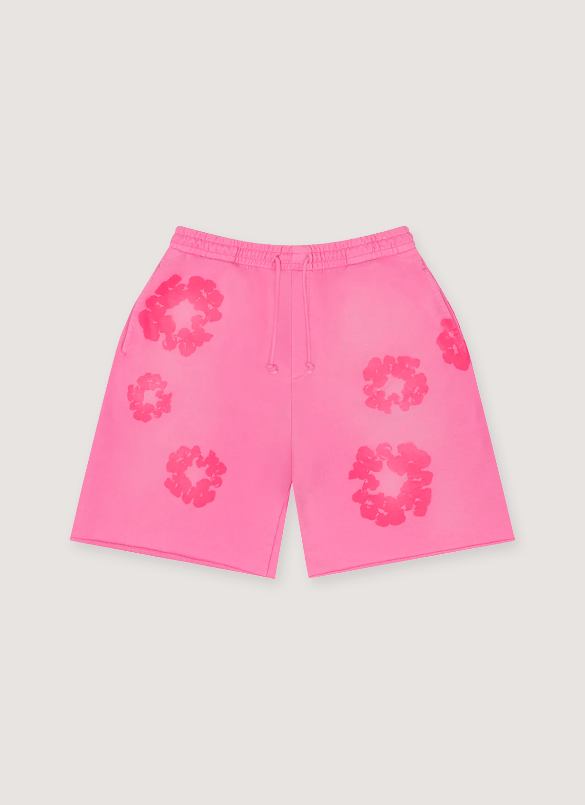 DENIM TEARS Mono Cotton Wreath Sweatshorts Pink Size US 36 / EU 52 - 1 Thumbnail