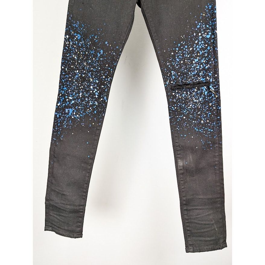 Amiri o1rshd1 Crystal Painted Pants in Black Size US 32 / EU 48 - 4 Thumbnail
