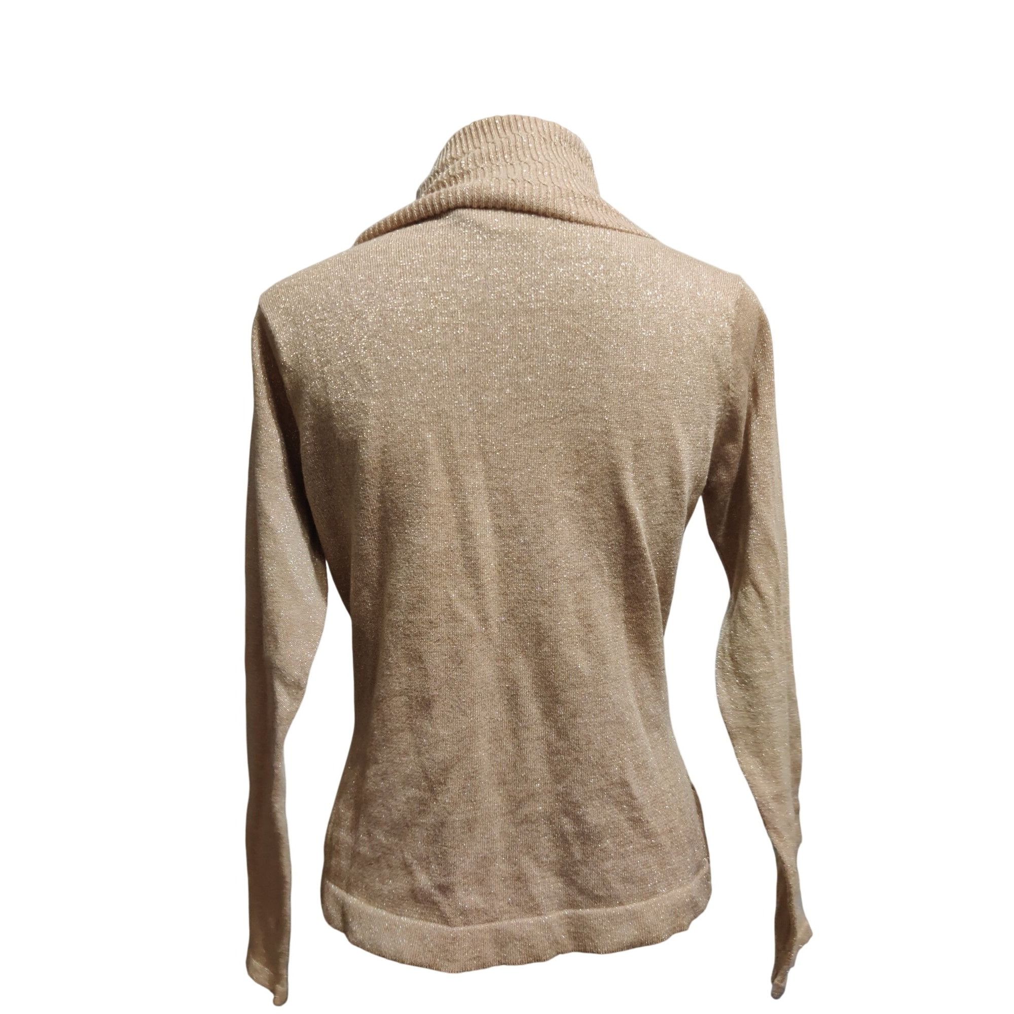 Vintage Kathie Lee Collection M Womens Sweater Gold Vintage Metallic Size M / US 6-8 / IT 42-44 - 3 Thumbnail