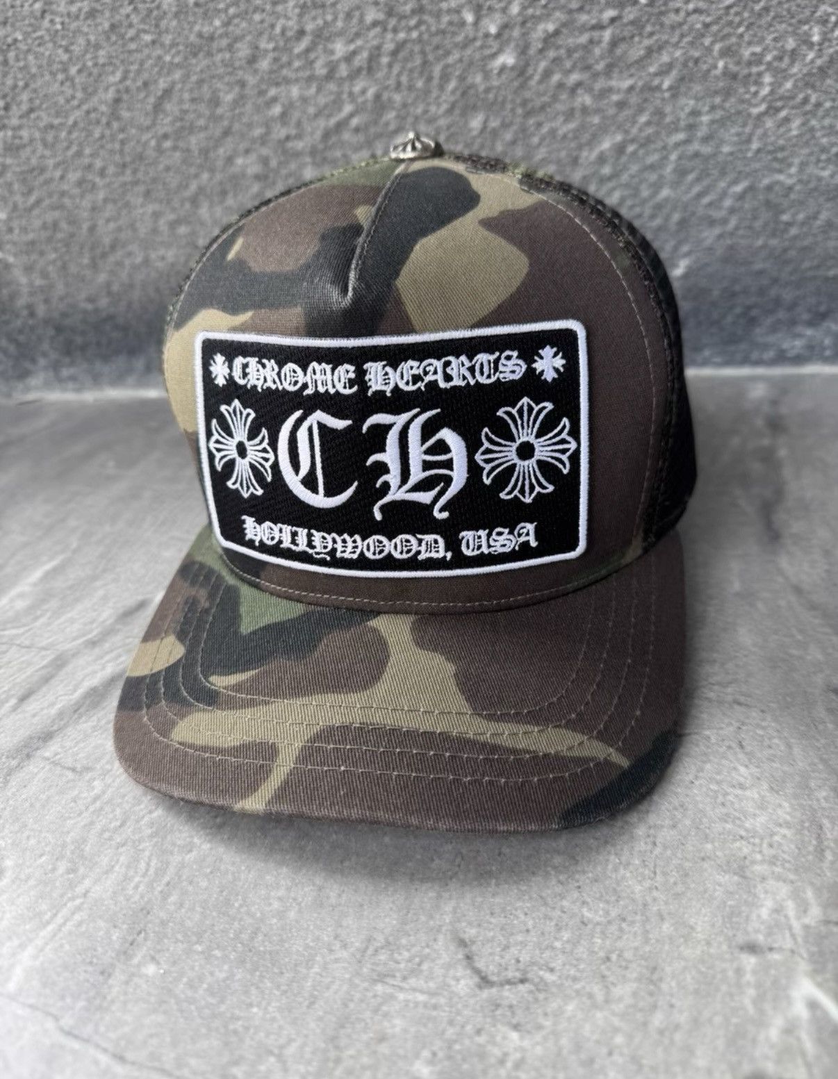 Chrome Hearts Chrome Hearts Sanskrit Embroidered Camouflage Baseball Cap Size ONE SIZE - 1 Thumbnail