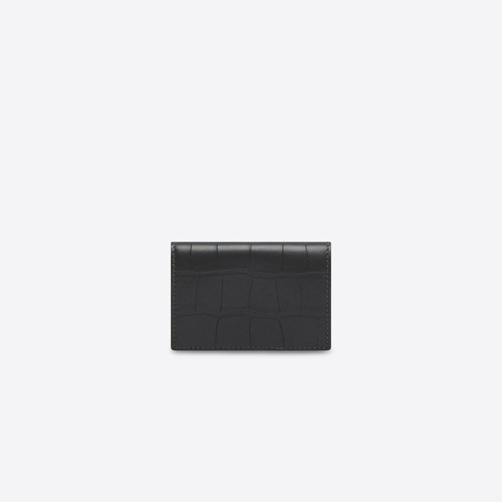 Balenciaga o1mt1gz0325 Size: OS / Cash Mini Wallet in Black Size ONE SIZE - 2 Thumbnail