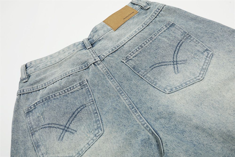 Japanese Brand × Jean Punk men's washed distressed loose ripped denim shorts Size US 32 / EU 48 - 5 Thumbnail