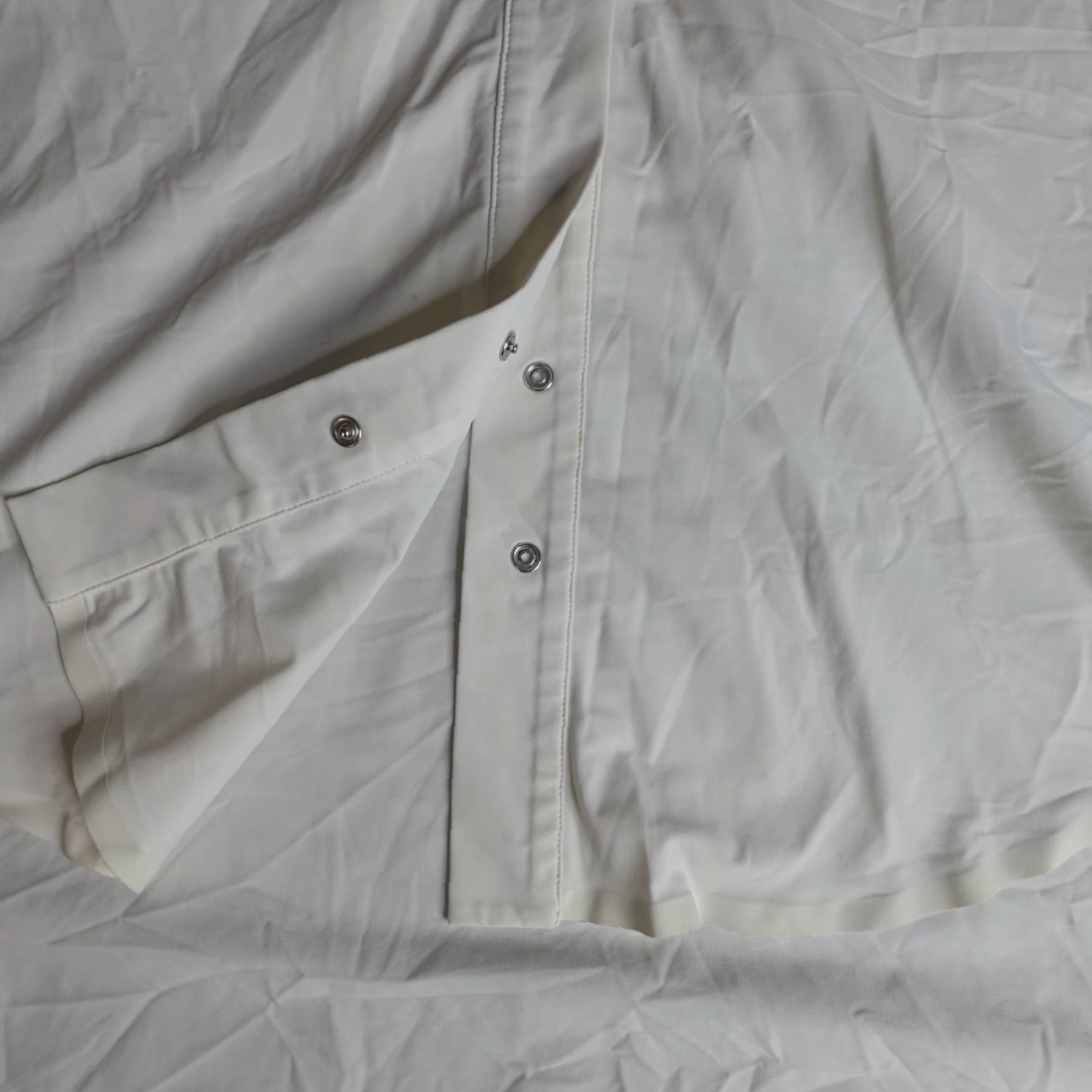 Vintage ADay Shirt Womens Medium White Snap Front Band Collar Something Borrowed Size M / US 6-8 / IT 42-44 - 3 Thumbnail