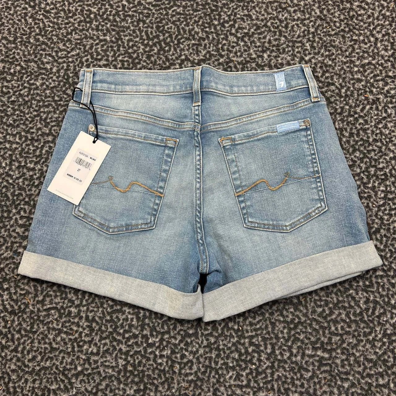 7 For All Mankind 7 For All Mankind Jeans Shorts Women 27 Denim Faded Pockets Size 27" / US 4 / IT 40 - 2 Thumbnail