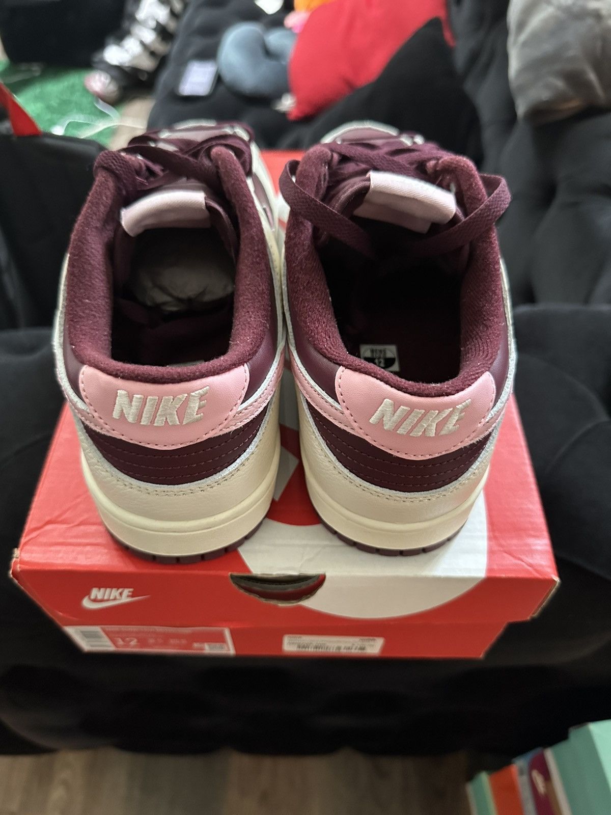 Nike Nike Dunk Low Valentines Day DR9705-100 Men’ Sz 12 Used Size US 12 / EU 45 - 4 Thumbnail