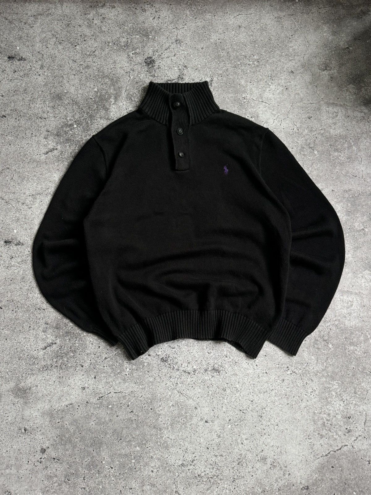 Polo Ralph Lauren × Vintage Vintage Polo Ralph Lauren 1/3 classic knitted sweater Size US XL / EU 56 / 4 - 7 Thumbnail