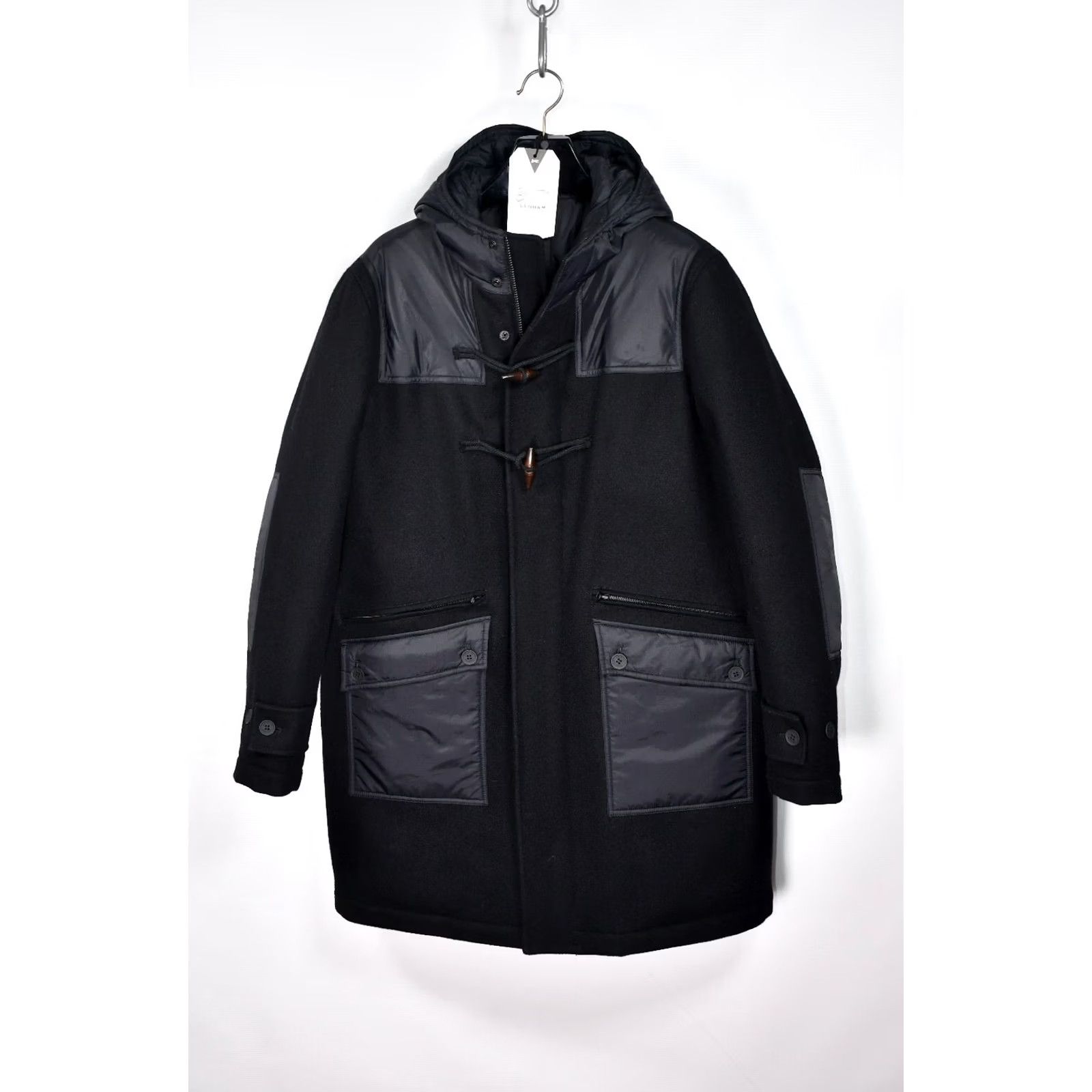 DENHAM DENHAM AOKI DUFFLE JACKET Men M Wool Black 100%Genuine 100%Wool / 100%Nylon Hooded Coat Size US M / EU 48-50 / 2 - 5 Thumbnail