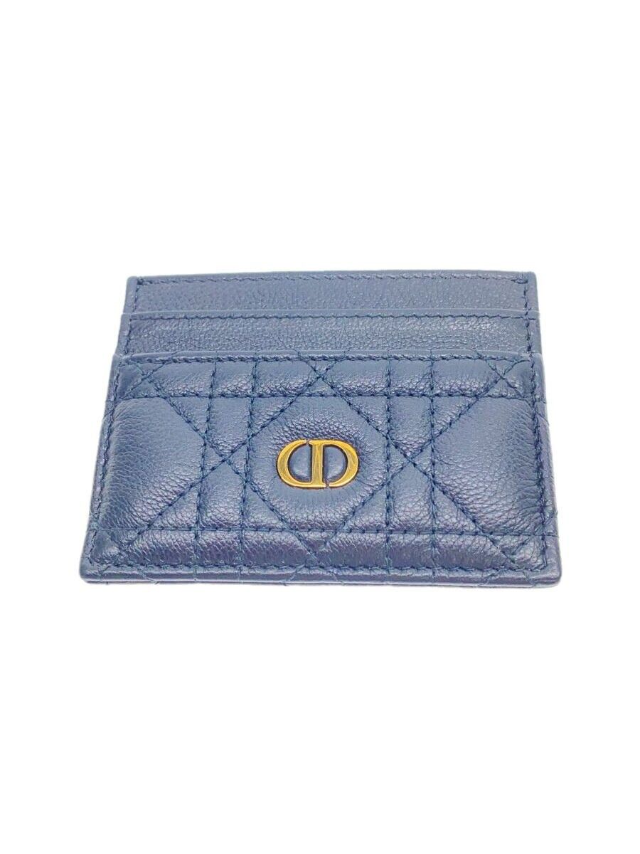 Dior Dior Caro Cannage Rayon Card Holder Black Size ONE SIZE - 1 Thumbnail