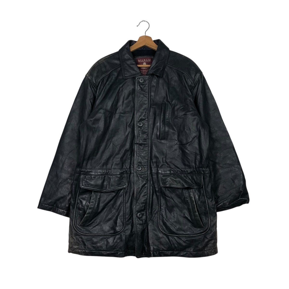 Japanese Brand × Vintage 📌Vintage Leather Jacket Dulwije Blanket Issey Miyake Pockets Size US L / EU 52-54 / 3 - 2 Thumbnail