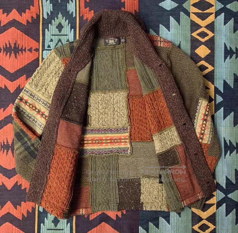 RRL Ralph Lauren RRL Ralph Lauren Patchwork Wool Blend Sweater Size US XS / EU 42 / 0 - 5 Thumbnail