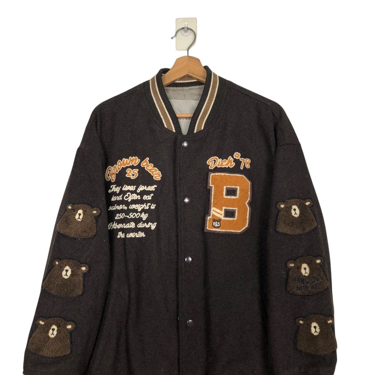 Hysteric Glamour 📌Vintage Bomber Jacket Wool Rivet & Surge Big Logo Design Size US M / EU 48-50 / 2 - 18 Thumbnail