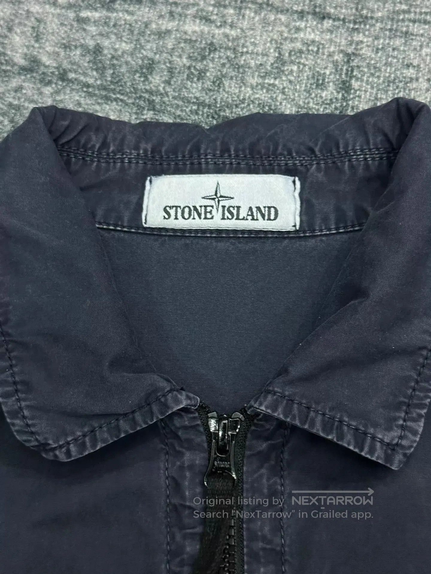 Stone Island Blue Lightweight Jacket with Zip and Pockets. Size US L / EU 52-54 / 3 - 4 Thumbnail