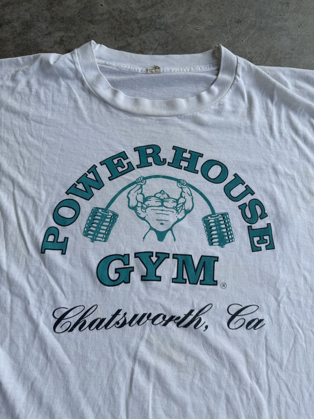 Vintage *RARE* VINTAGE 90s POWERHOUSE GYM TEE DORIAN YATES Size US XXL / EU 58 / 5 - 2 Thumbnail