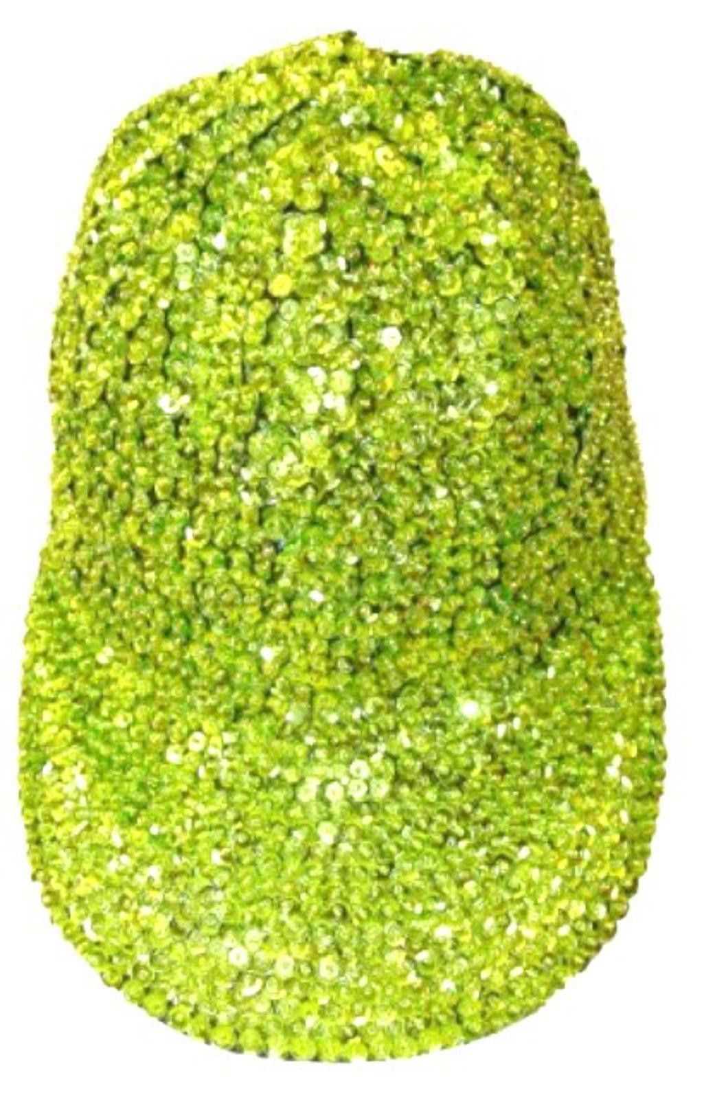 Designer Sequin Baseball Cap lite Green Size ONE SIZE - 1 Preview
