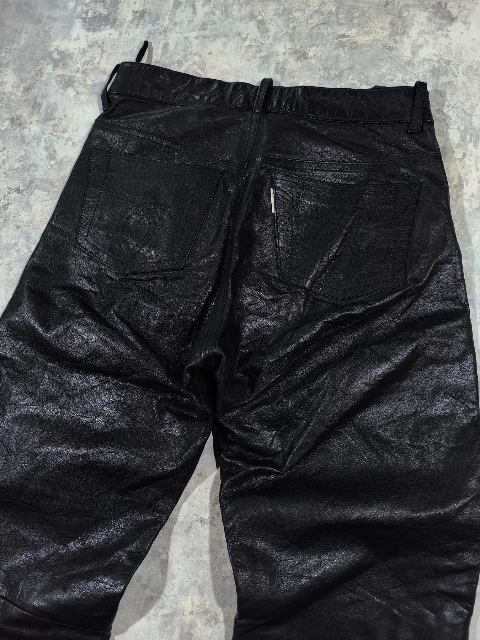 Leather Vintage Opium Biker Leather Pants Hedi Slimane Moto Size 30" / US 8 / IT 44 - 7 Thumbnail