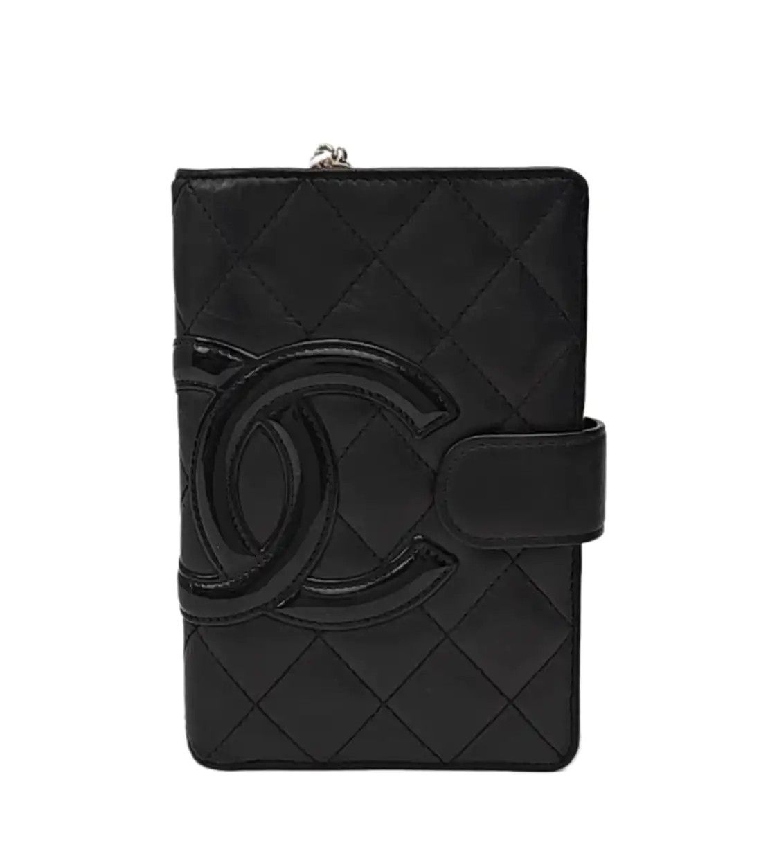 Chanel CHANEL CAMBON black cowhide leather quilted wallet silver hardware 17 Size ONE SIZE - 1 Thumbnail