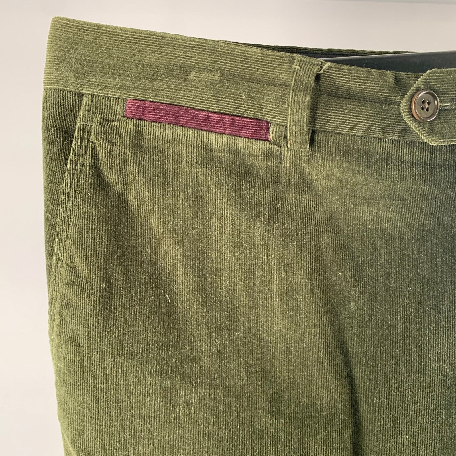 Paul Smith PAUL SMITH 36 Green Corduroy Straight Casual Pants Size US 36 / EU 52 - 3 Thumbnail