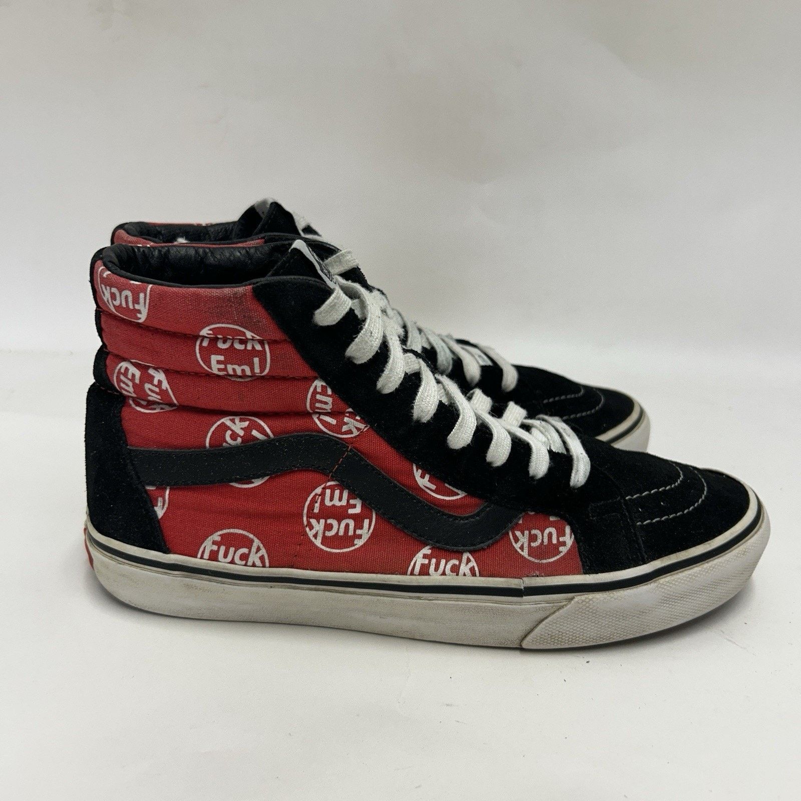 Vans VANS x Supreme SK8-Hi F*ck Em “Red Black” Size US 8.5 / EU 41-42 - 4 Thumbnail