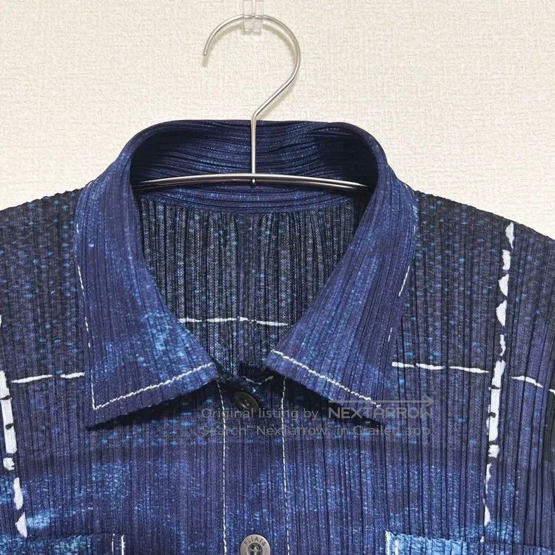 Issey Miyake Denim Print Jacket