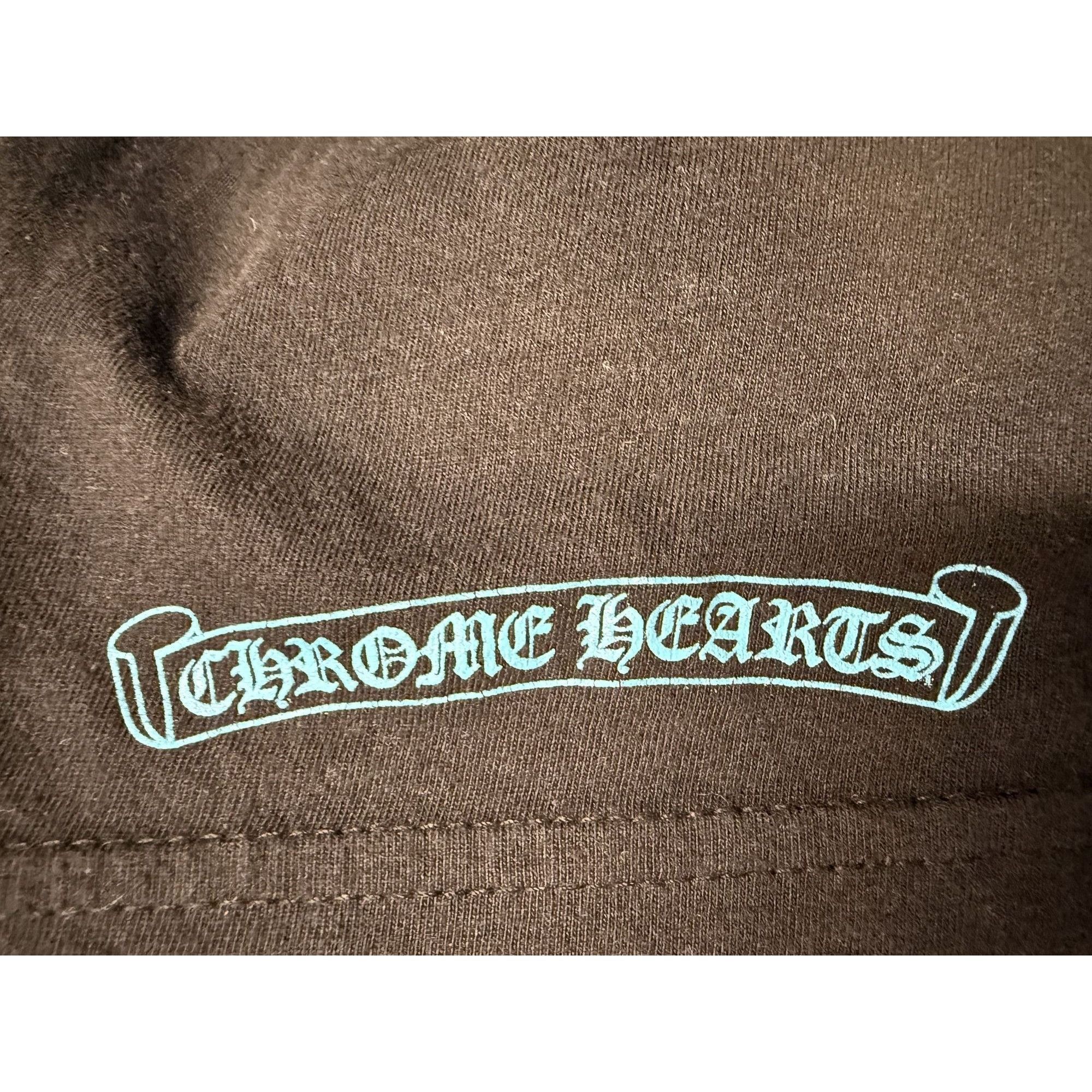 Chrome Hearts Chrome Hearts Long Sleeve Black Shirt W/ Blue Cross Graphics Size US S / EU 44-46 / 1 - 15 Thumbnail
