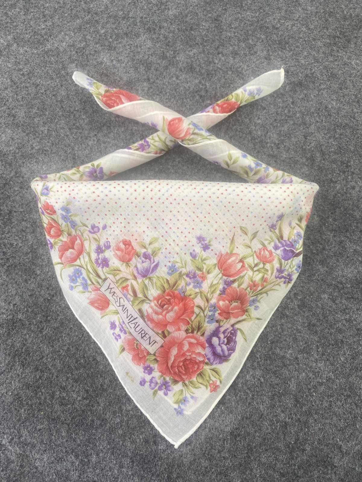 Vintage × Yves Saint Laurent Yves Saint Laurent Handkerchief / Bandana / Neckerchief-B086 Size ONE SIZE - 2 Thumbnail