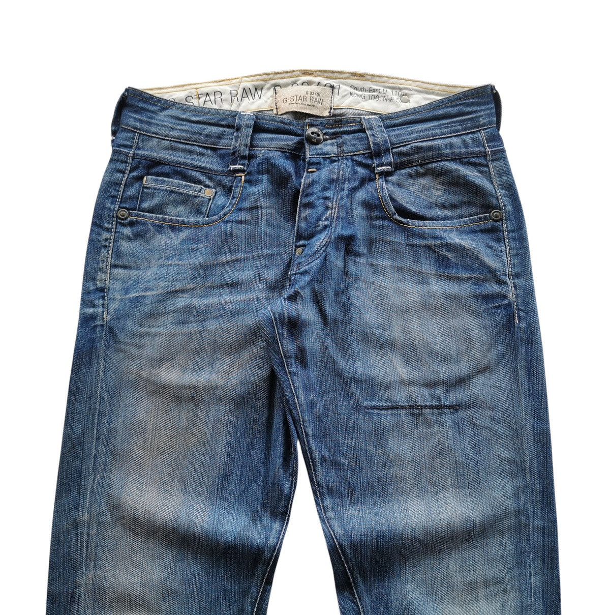 G-Star G-Star Raw Slim Distressed Jeans Size US 34 / EU 50 - 2 Thumbnail