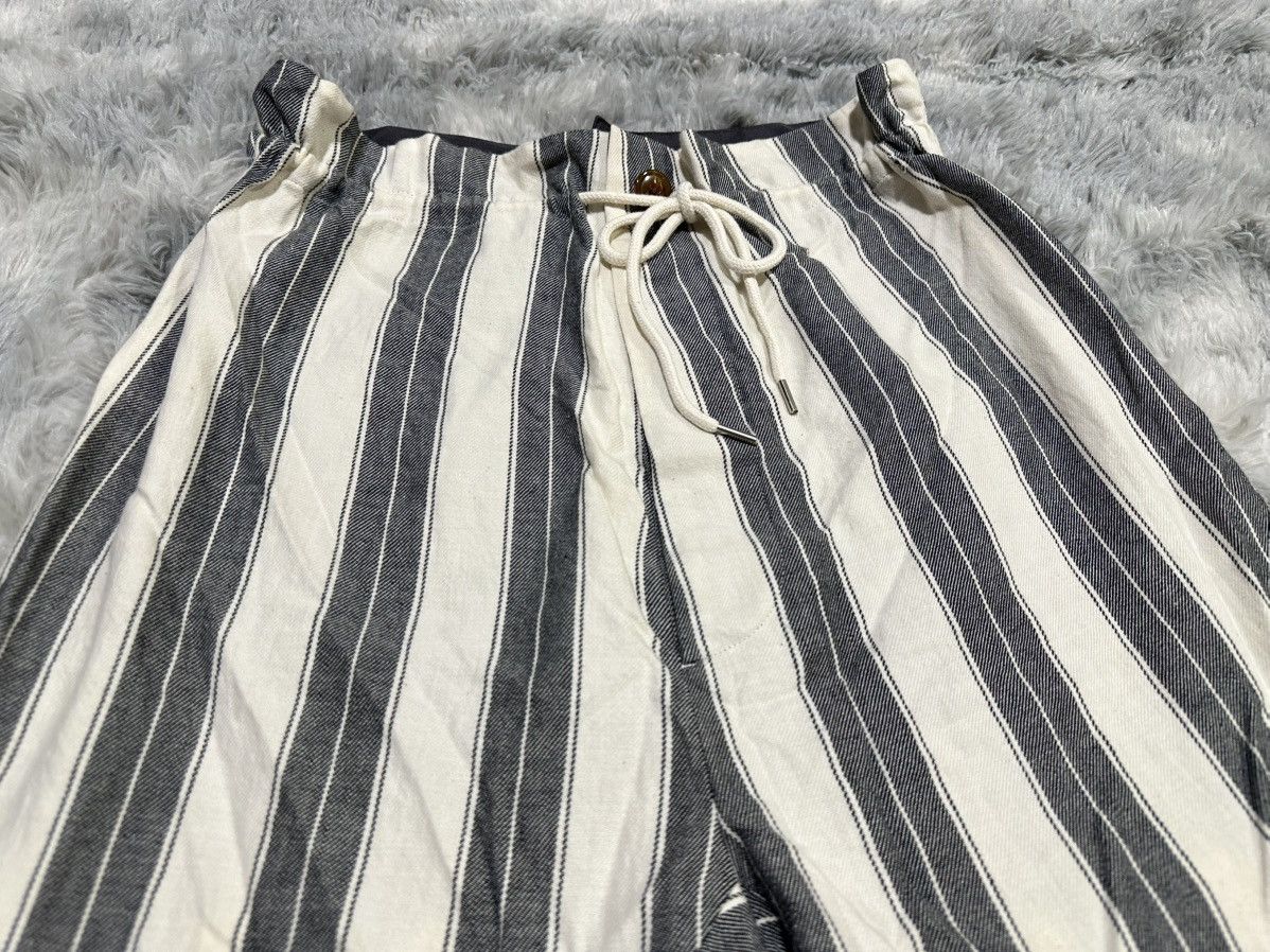 Vivienne Westwood 🔥Vivienne Westwood Man Raw Hem Striped Wide Cropped Pants Size US 32 / EU 48 - 3 Thumbnail