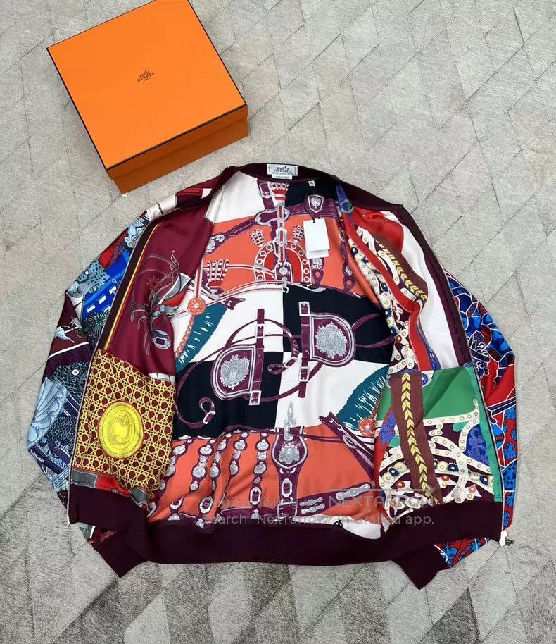 Hermes Hermes Silk Baseball Jacket Size S / US 4 / IT 40 - 5 Thumbnail