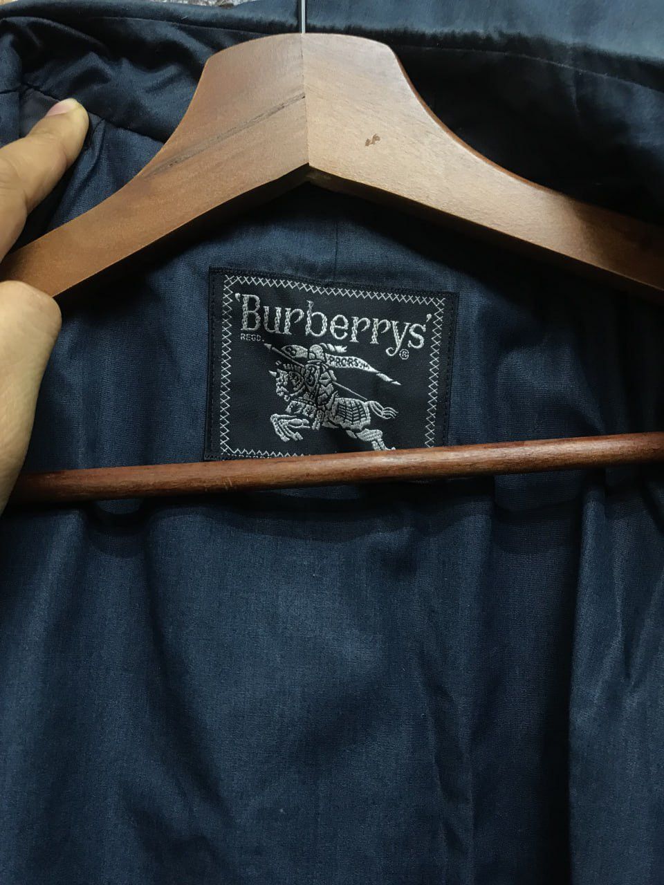 Burberry Vintage burberrys dark blue long coat jacket Size US M / EU 48-50 / 2 - 9 Thumbnail